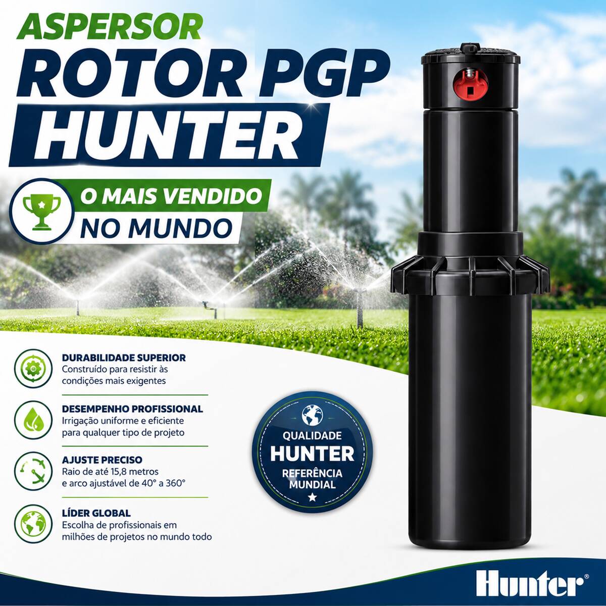 Aspersor para irrigação Rotor PGP Hunter