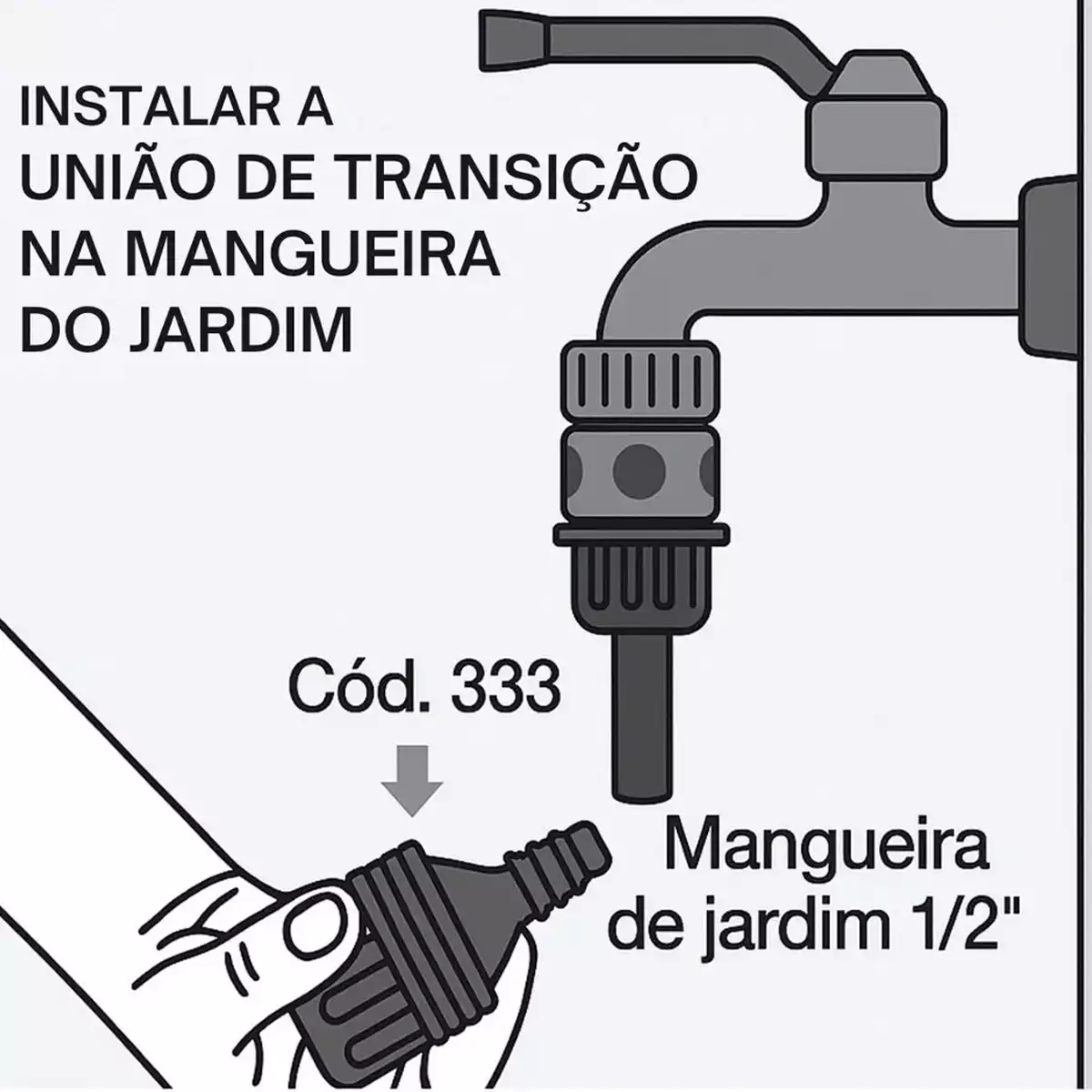 Inicial de 1/2" para mangueira Santeno