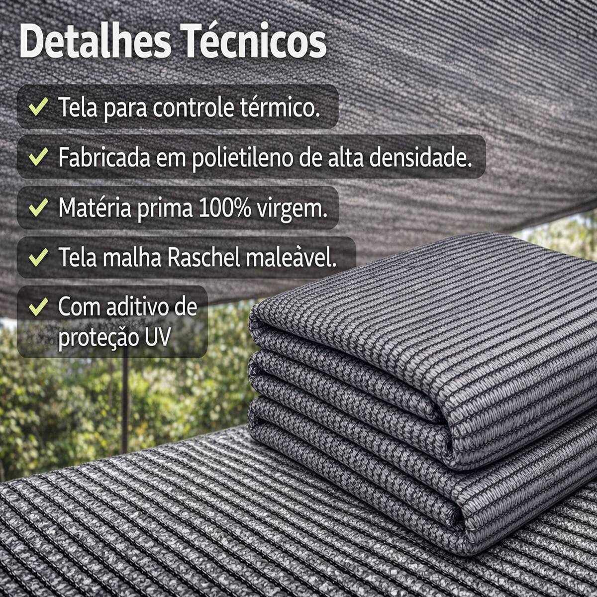 Tela de sombreamento sombrite 70% Freshnet